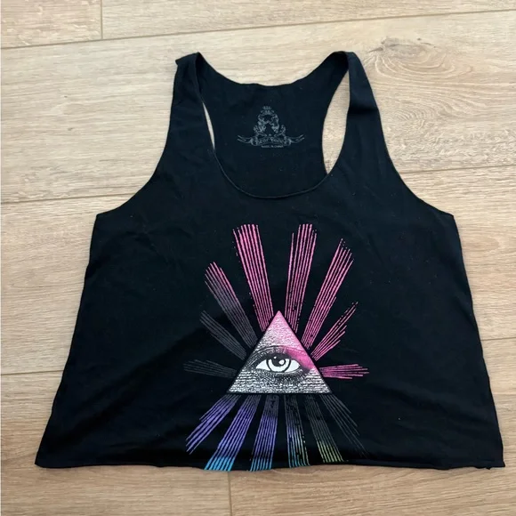 Bear Dance Black Crop Tank Top - Picture 1 of 2